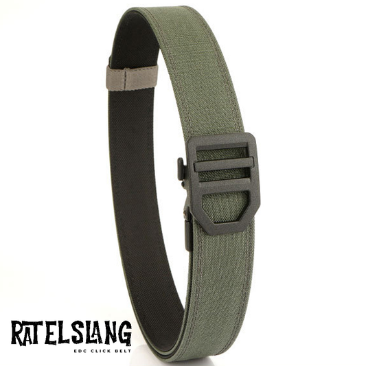 Ratelslang EDC Click Belt: OLIVE GREY