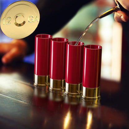 12 Gauge Shotgun Shooter Glasses set of 4